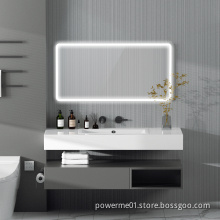 Backlit led bathroom mirror for hotel